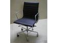 EAMES STYLE black italian leather office chair,  Eames....