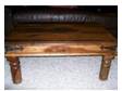 Mango wood and wrought iron fixing coffee table,  3 foot....